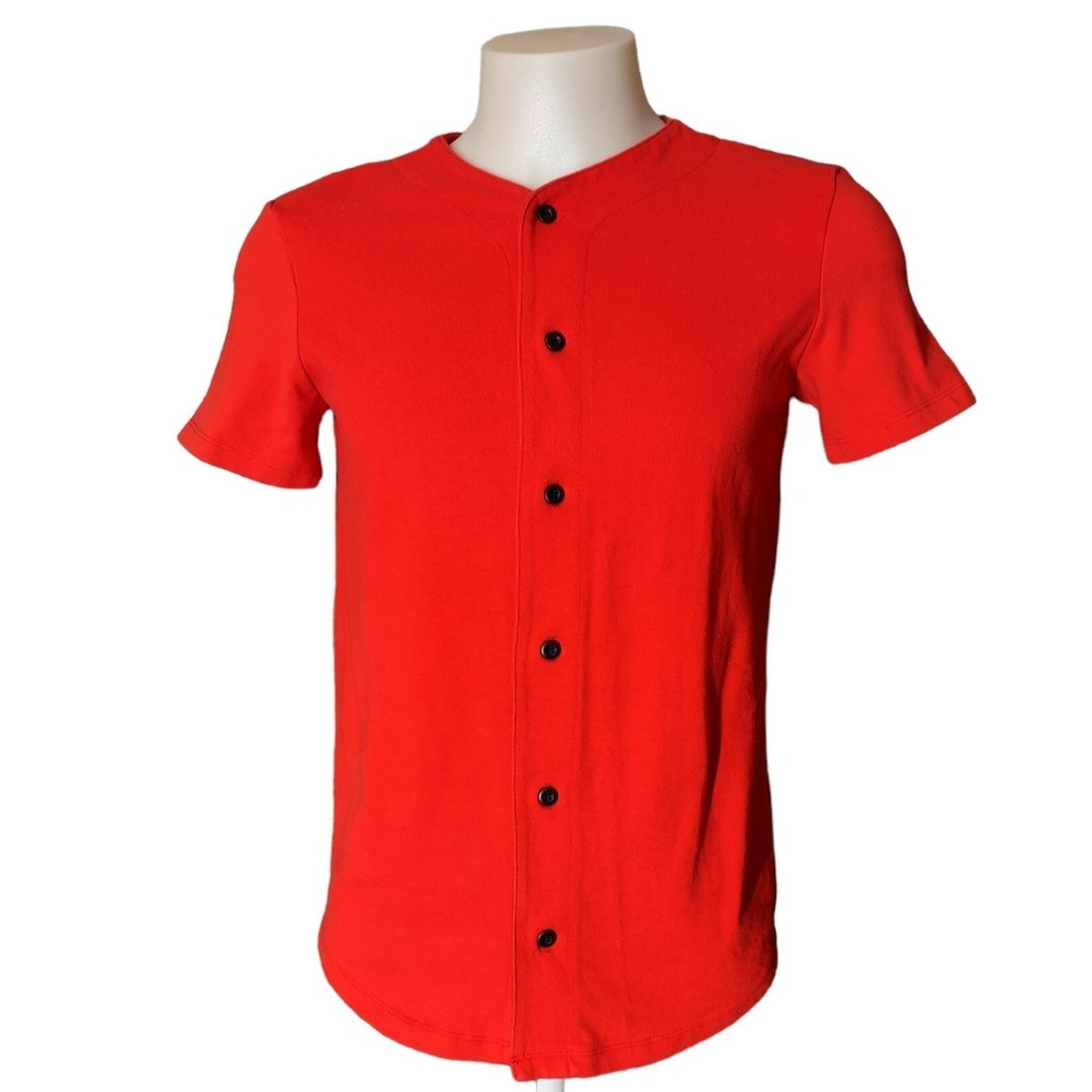 Baseball Jersey American Apparel Vintage Classic Blank Cotton Button Up Adult XS